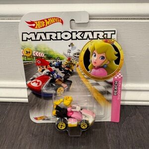 NWT Hot Wheels Mario Kart Peach Racer Track Car - Toddler Kids Boys Girls